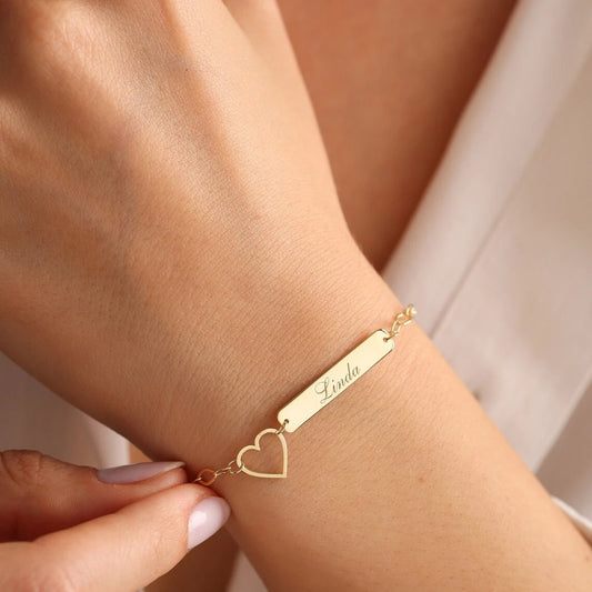 Personalisiertes Edelstahl Armband "Nome Del Cuore no.196" - PITANI