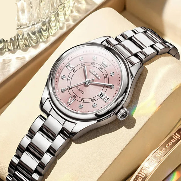 Elegante Damen Quarzarmbanduhr mit Datum & Kalender – Wasserdichte Schmuckuhr Armbanduhr no.3280 - PITANI