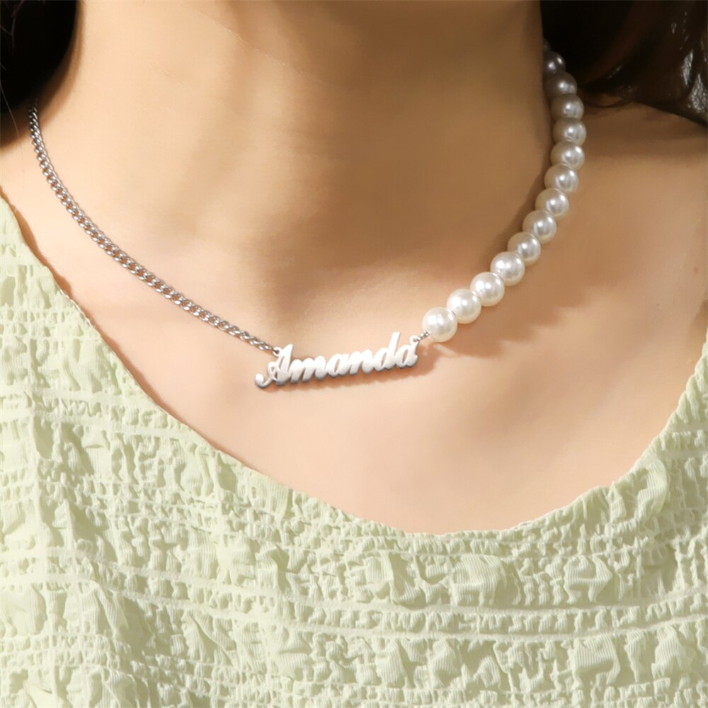 Personalisierte Edelstahl Halskette "Collana di perle no.984" - PITANI