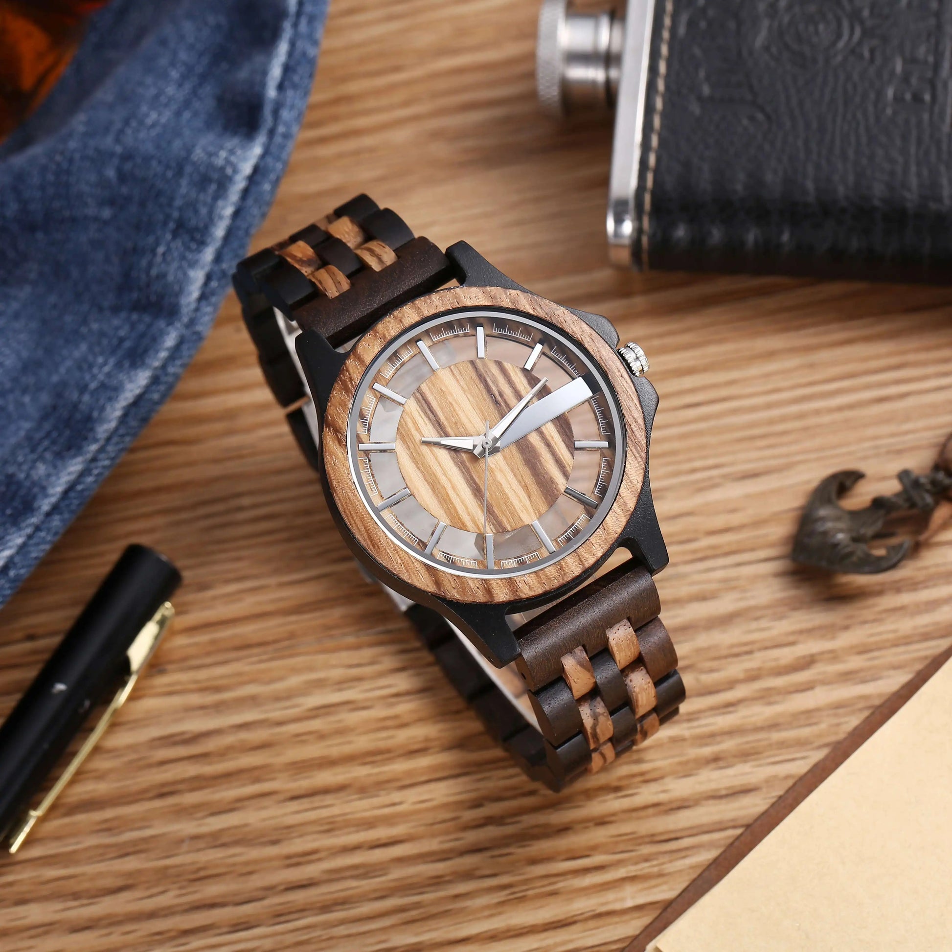 Holz Armbanduhr "Retro Semplice Leggero no.797" - PITANI