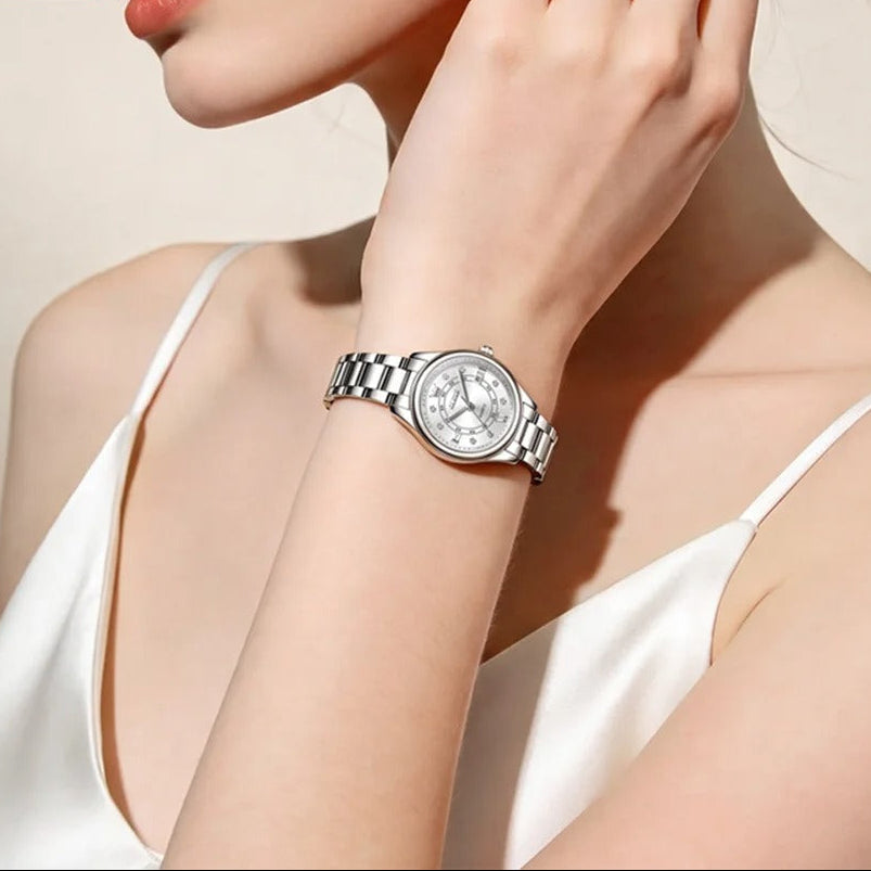 Elegante Damen Quarzarmbanduhr mit Datum & Kalender – Wasserdichte Schmuckuhr Armbanduhr no.3280 - PITANI