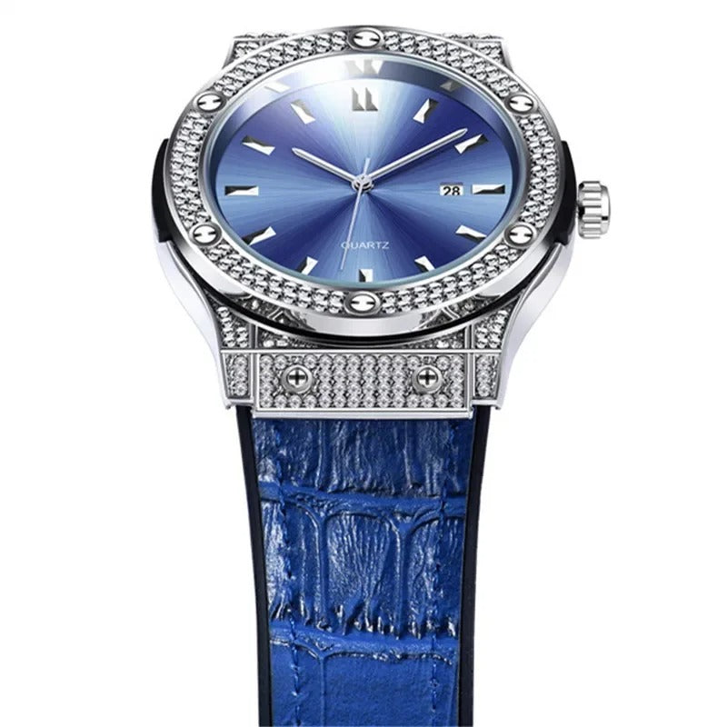 Leder Armbanduhr "Orologio Blu con Lusso Da Uomo no.415" - PITANI