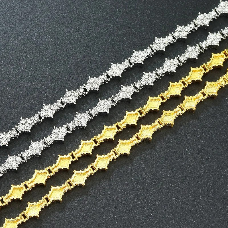 Glitzerndes Zirkonia Edelstahl Armband "Stella Cubica no.5201" - PITANI