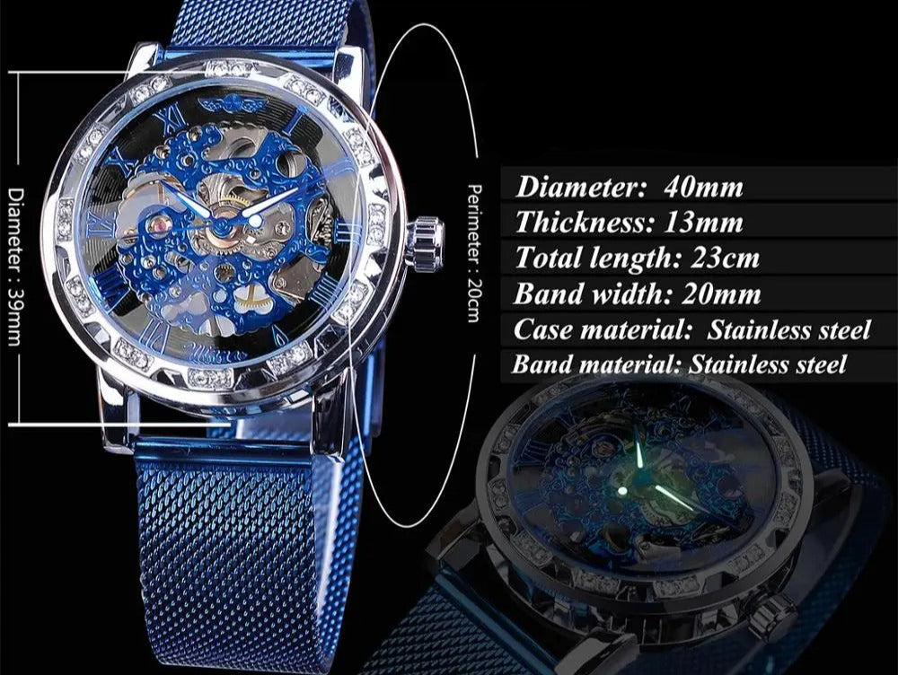 Automatik Mesh Armbanduhr "Orologio Scheletrato Meccanico no.263" - PITANI