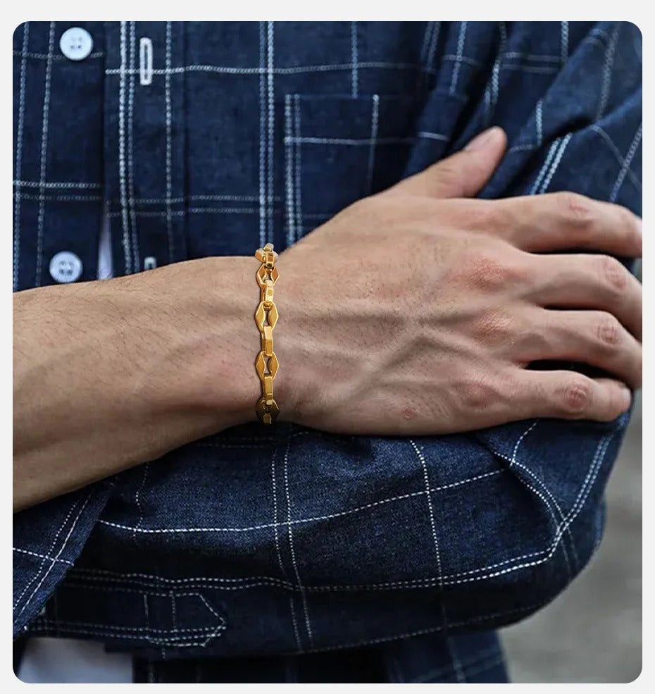 Gliederketten Edelstahl Armband "Chiusura a Moschettone no.5211" - PITANI