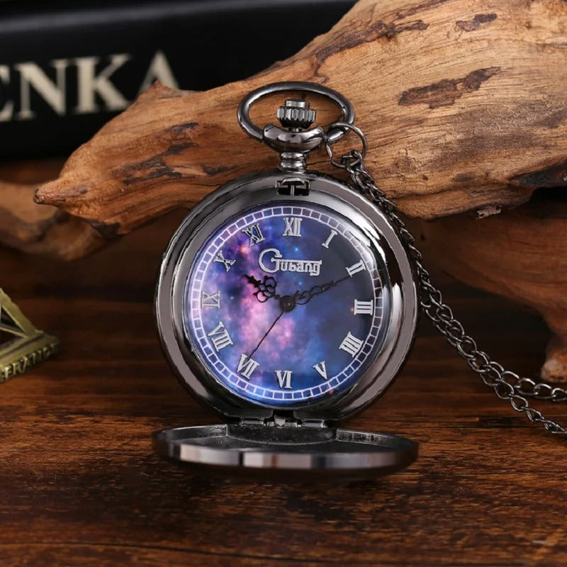 Künstlerische Farbenoptik Taschenuhr „Regalo creativo Blu stellato no.622" - PITANI