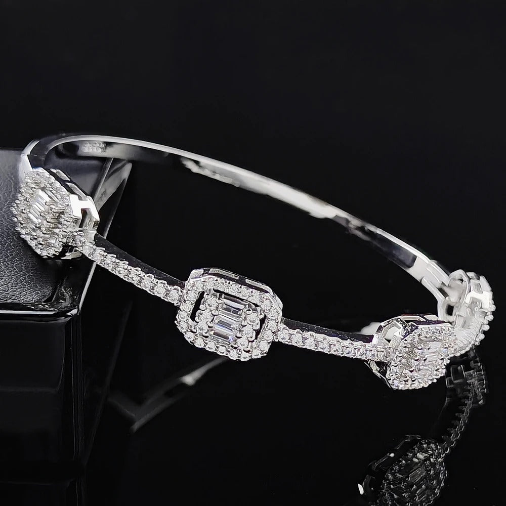 Edelstahl Glitzer Rechteck Armband "Bracciale Rettangolare no.5219" - PITANI