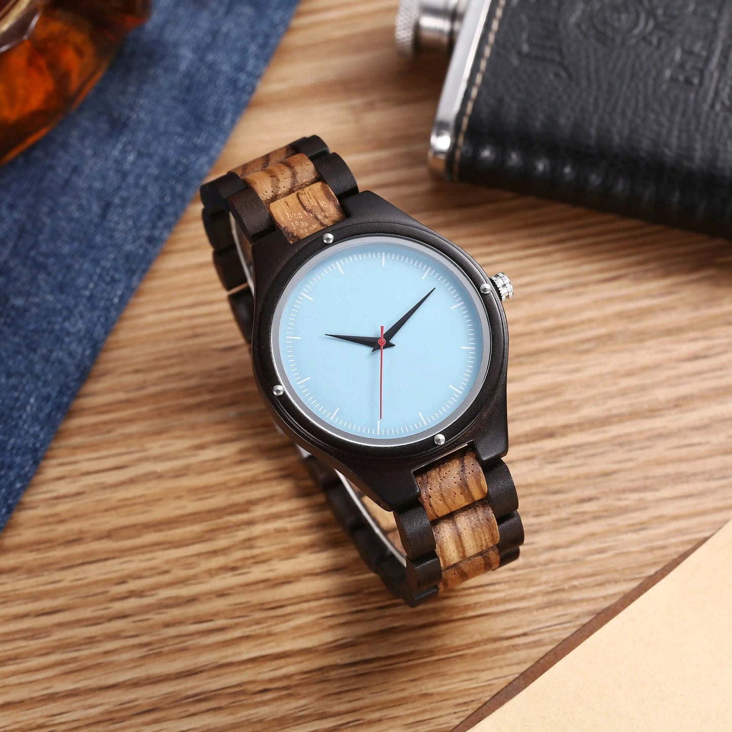 Holz Armbanduhr "Retro Minimalista Leggero no.799" - PITANI