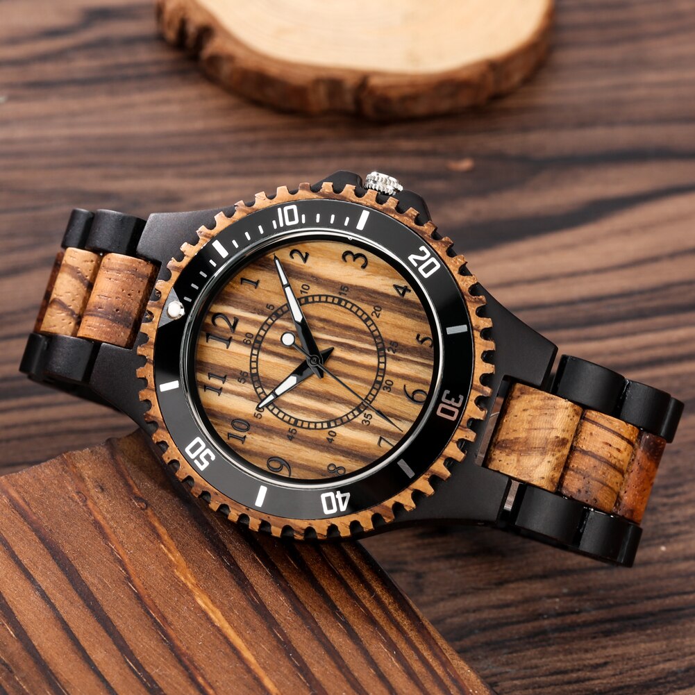 Holz Armbanduhr "Ebano"