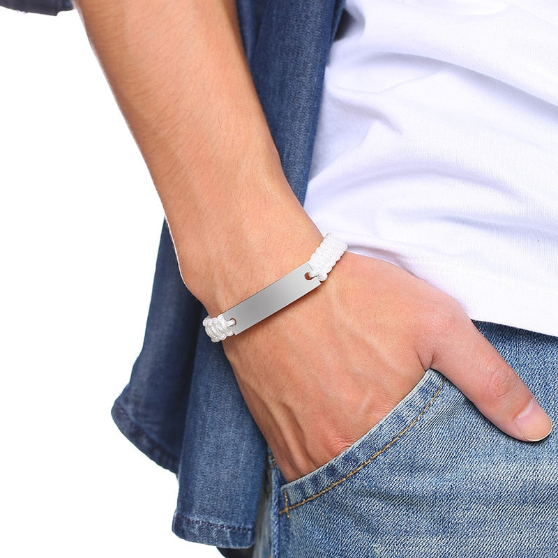 Personalisiertes Edelstahl Armband "Lunghezza regolabile"