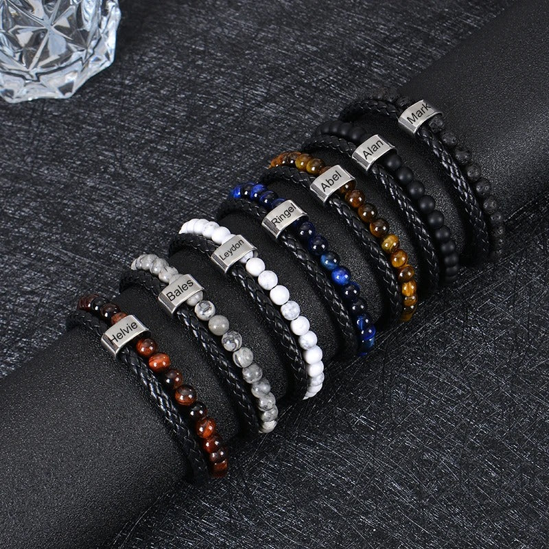 Personalisiertes Perlen Armband "Occhio Di Tigre Naturale no.188" - PITANI