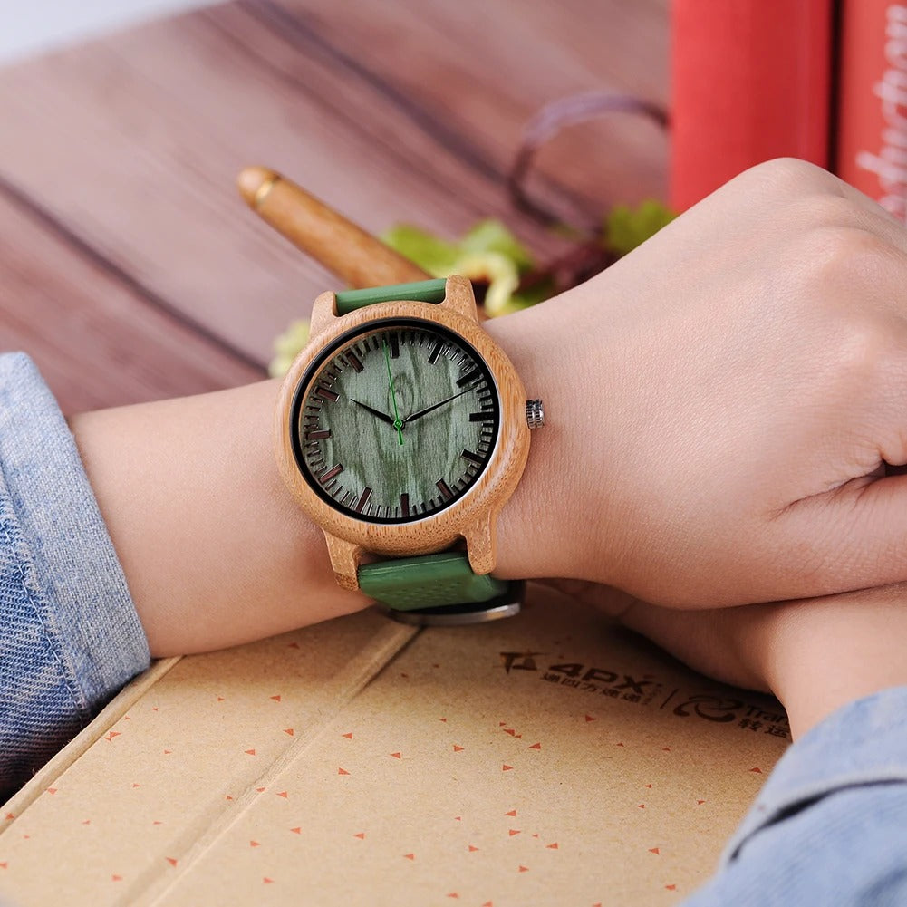Marmoroptik mit Holz Lünette Armbanduhr "Orologio Da Uomo belle no.3100" - PITANI