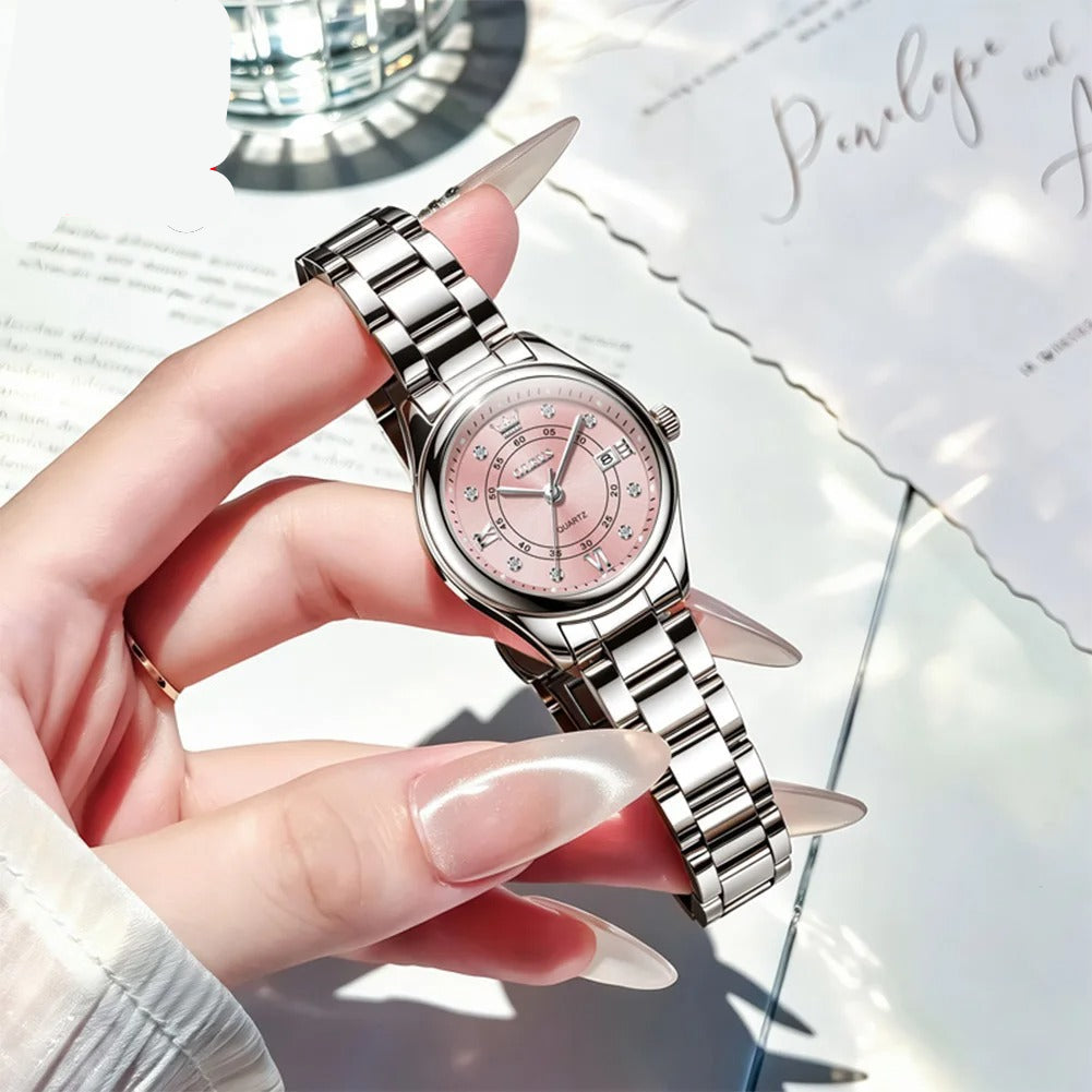 Elegante Damen Quarzarmbanduhr mit Datum & Kalender – Wasserdichte Schmuckuhr Armbanduhr no.3280 - PITANI