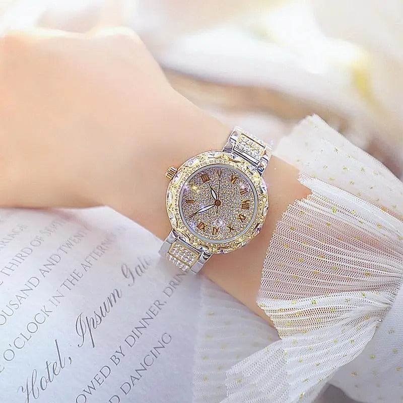 Funkelnde Edelstahl Glitzer Armbanduhr "Orologio belle onde mare no.3119" - PITANI