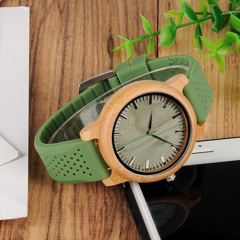 Marmoroptik mit Holz Lünette Armbanduhr "Orologio Da Uomo belle no.3100" - PITANI