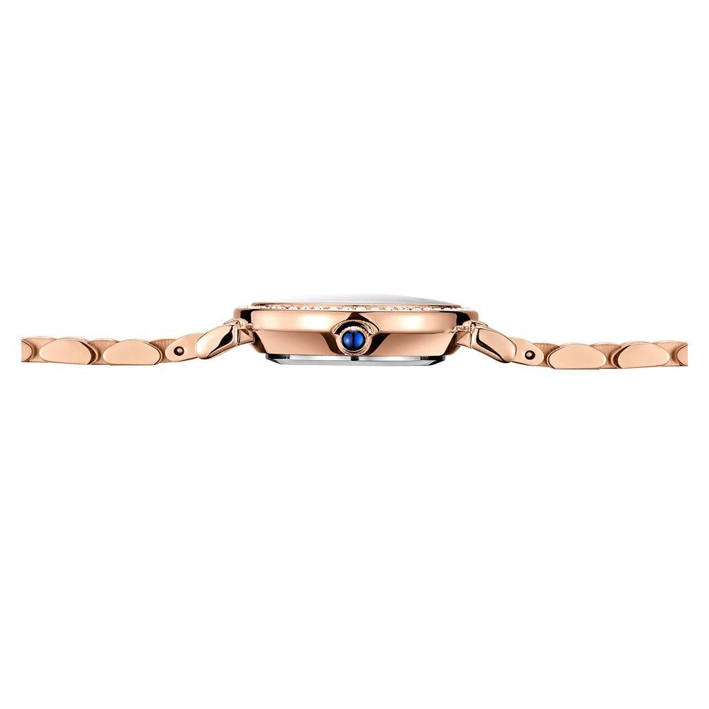 Edelstahl Armbanduhr mit Glitzer Lünette "Orologio Da Polso Al Quarzo no.3122" - PITANI