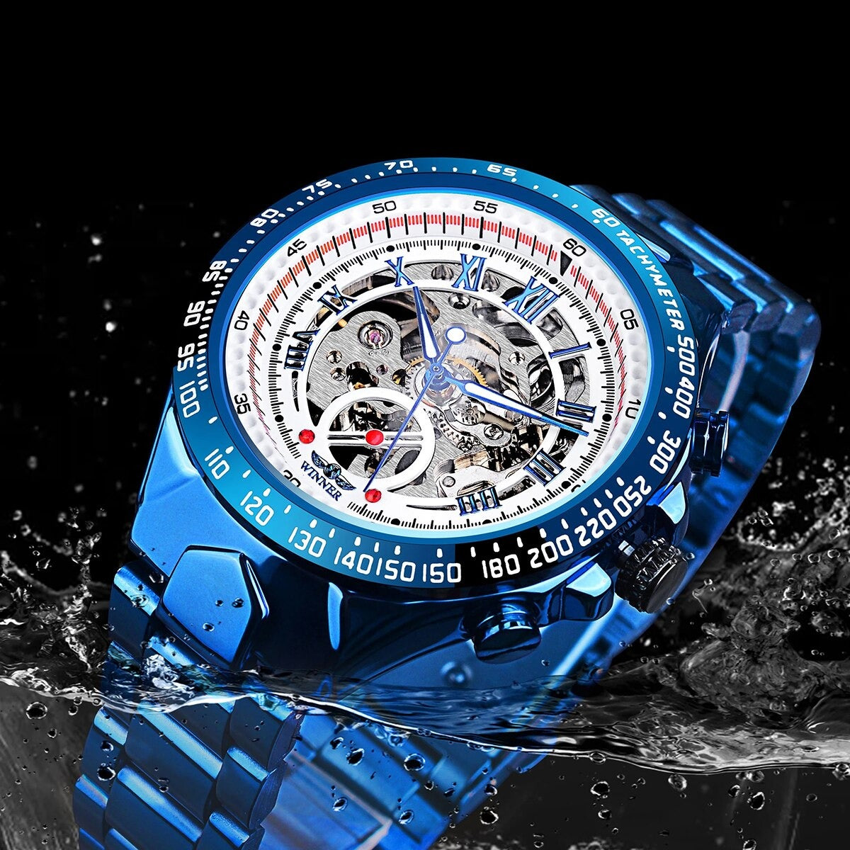 Edelstahl Automatik Armbanduhr "Orologi blu" - PITANI