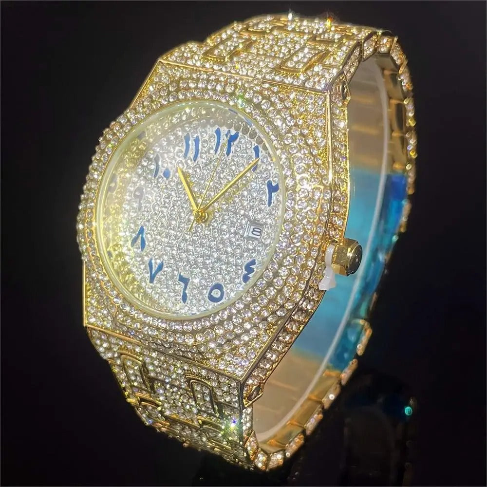 Edelstahl Glitzer Armbanduhr "Orologio Con Numeri Arabi no.4121" - PITANI