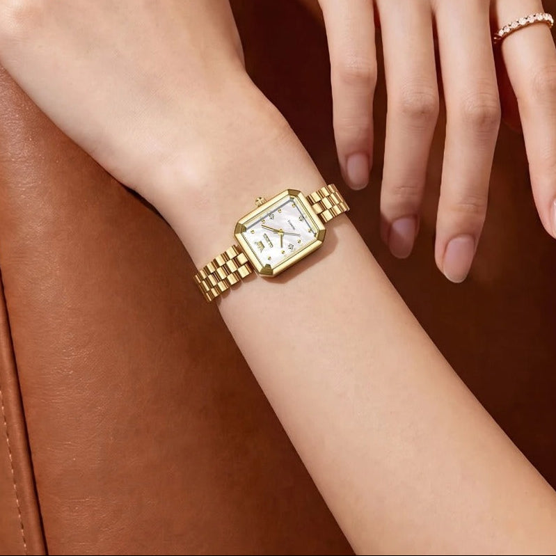 Elegante Rechteckige Damen Quarzarmbanduhr – Wasserdichte Schmuckuhr Armbanduhr no.3278 - PITANI
