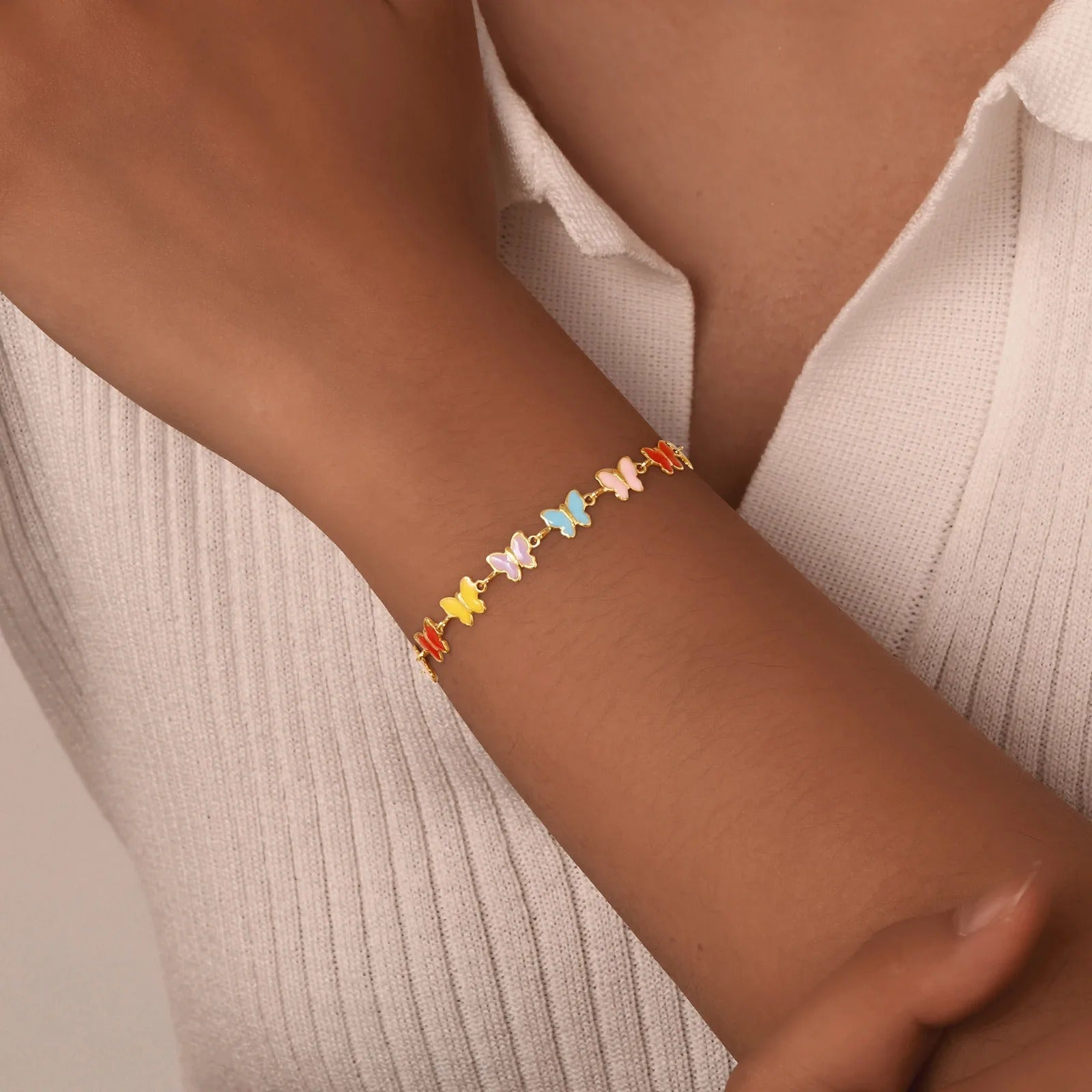 Buntes Edelstahl Armband mit verschiedenen Motiven "Fiore Del Cuore no.5210" - PITANI