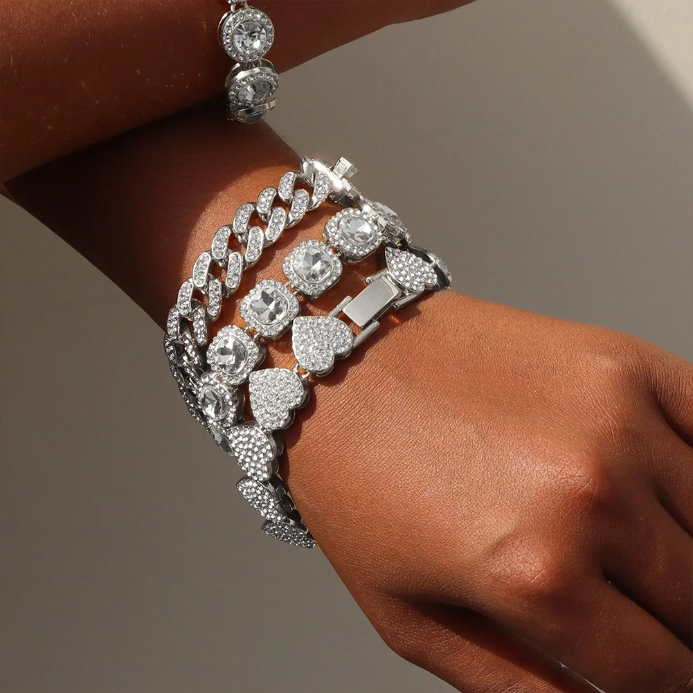 Edelstahl Armband "Strass bella moda no.502" - PITANI