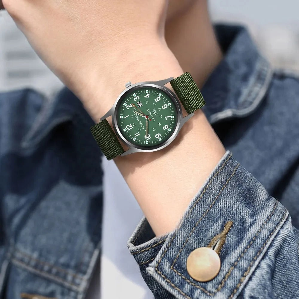 Stoff Armbanduhr "Verde Sportivo no. 480" - PITANI