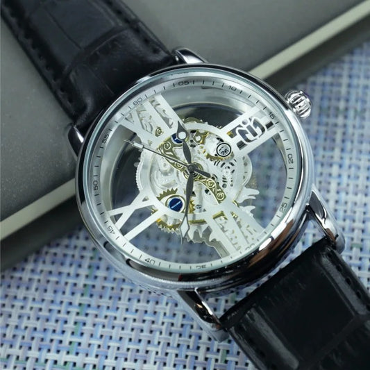 Durchsichtige Leder Armbanduhr "Rotondo no. 224" - PITANI