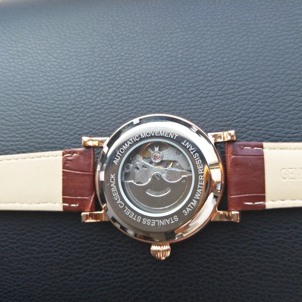 Leder Automatik Armbanduhr "Arabo In Maiuscolo no.856" - PITANI