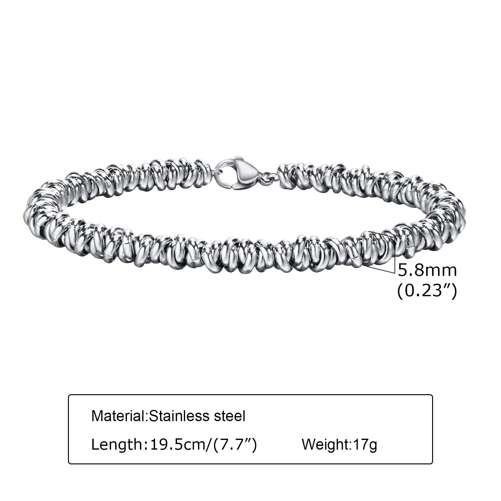 Unregelmäßig gedrehtes Edelstahl Armband "Bracciale Per Coppia no.5209" - PITANI