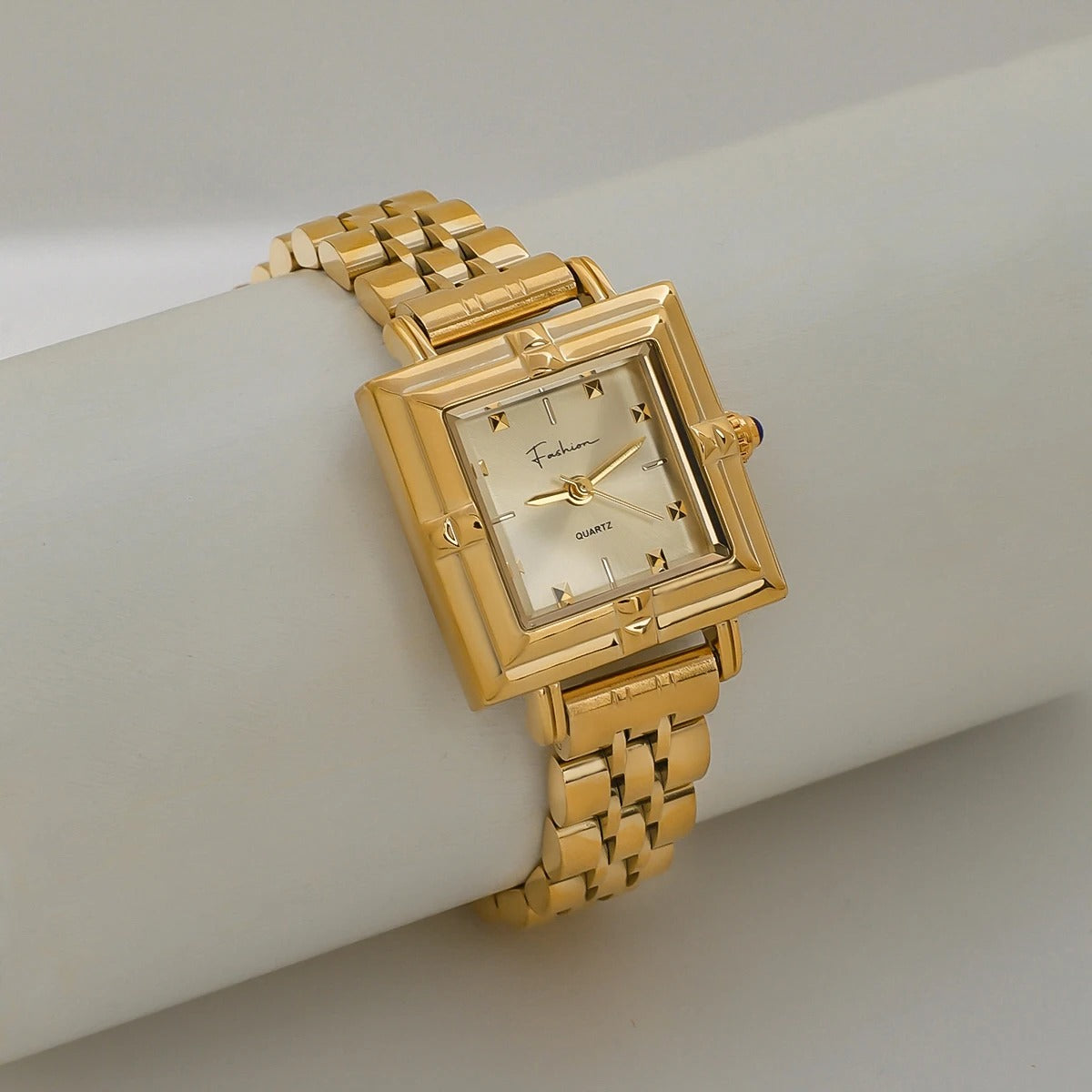 Quadratische Edelstahl Armbanduhr "Bracciale Impilabile no.3099" - PITANI