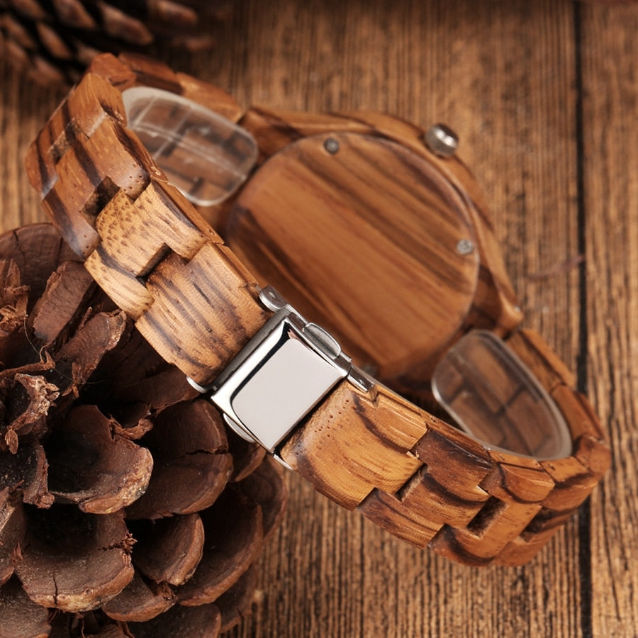 Holz Armbanduhr "Quarzo strass" - PITANI