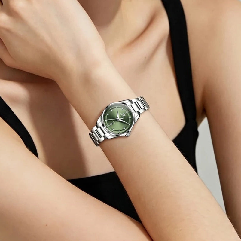 Elegante Damen Quarzarmbanduhr mit Datum & Leuchtzeigern – Wasserdichte Modern Armbanduhr no.3282 - PITANI