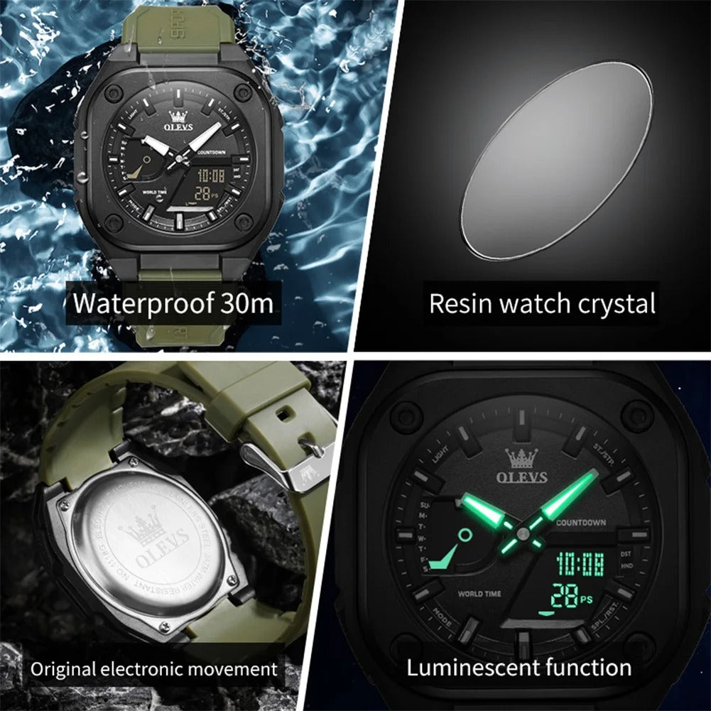Multifunktionale Herren Digital-Sportuhr – Wasserdichte Armbanduhr – no. 5387 - PITANI