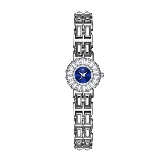 Edelstahl Armbanduhr mit Kristalloptik Lünette "Quarzo Classico Impermeabile no.3172" - PITANI