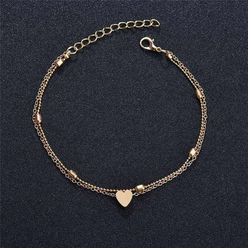 Edelstahl Fußkette "Cuore Femminile no.336" - PITANI