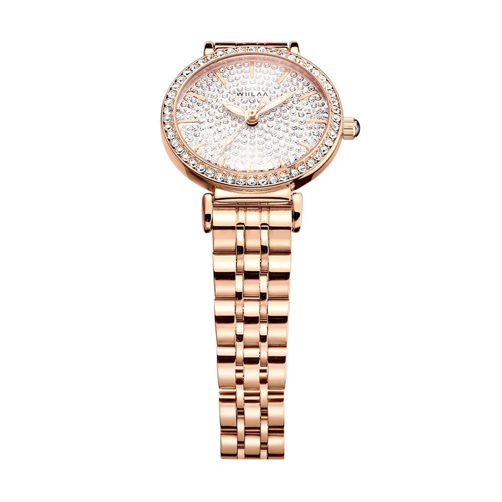 Edelstahl Armbanduhr mit Glitzer Lünette "Orologio Da Polso Al Quarzo no.3122" - PITANI