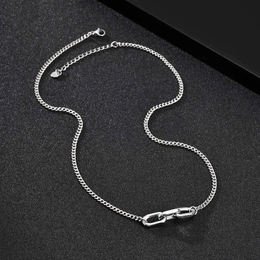 Edelstahl Halskette "Collare con maglie in metallo color argento no.4259" - PITANI