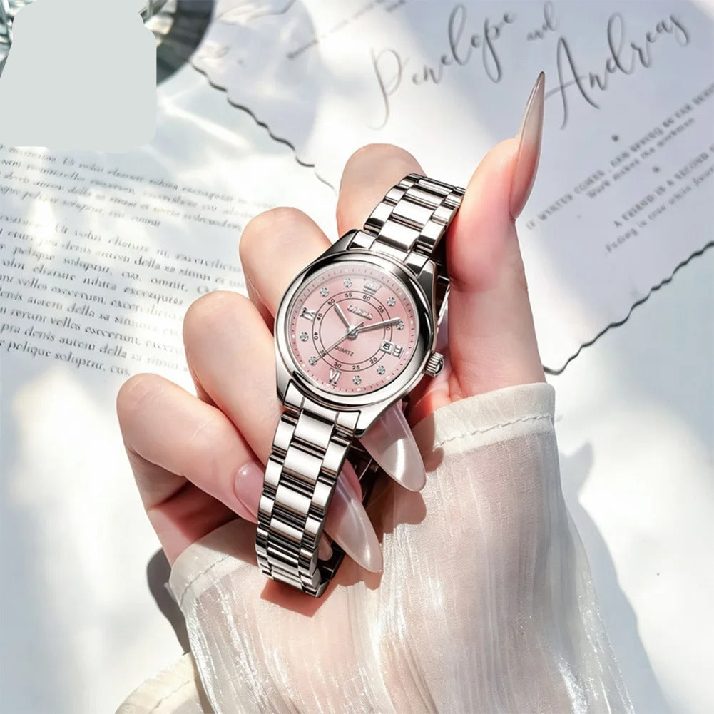Elegante Damen Quarzarmbanduhr mit Datum & Kalender – Wasserdichte Schmuckuhr Armbanduhr no.3280 - PITANI