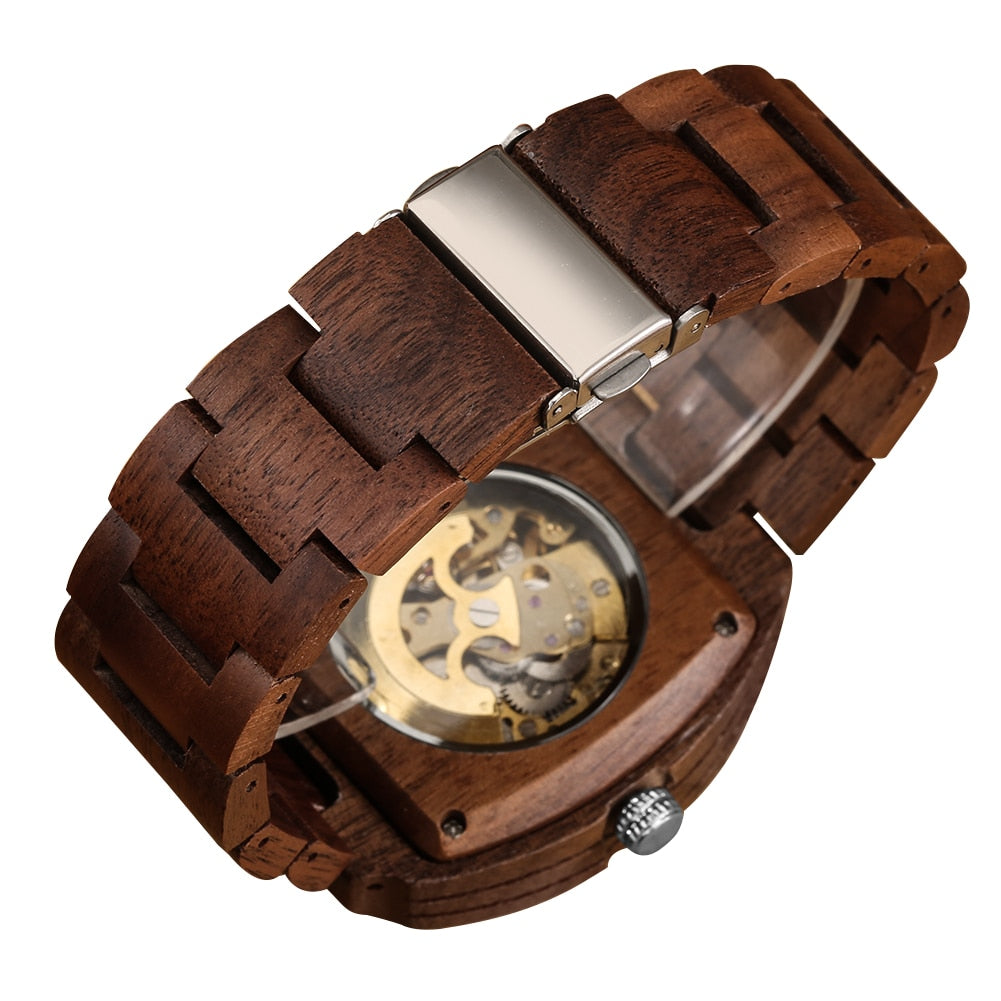 Holz Automatik Armbanduhr "Rossastro"