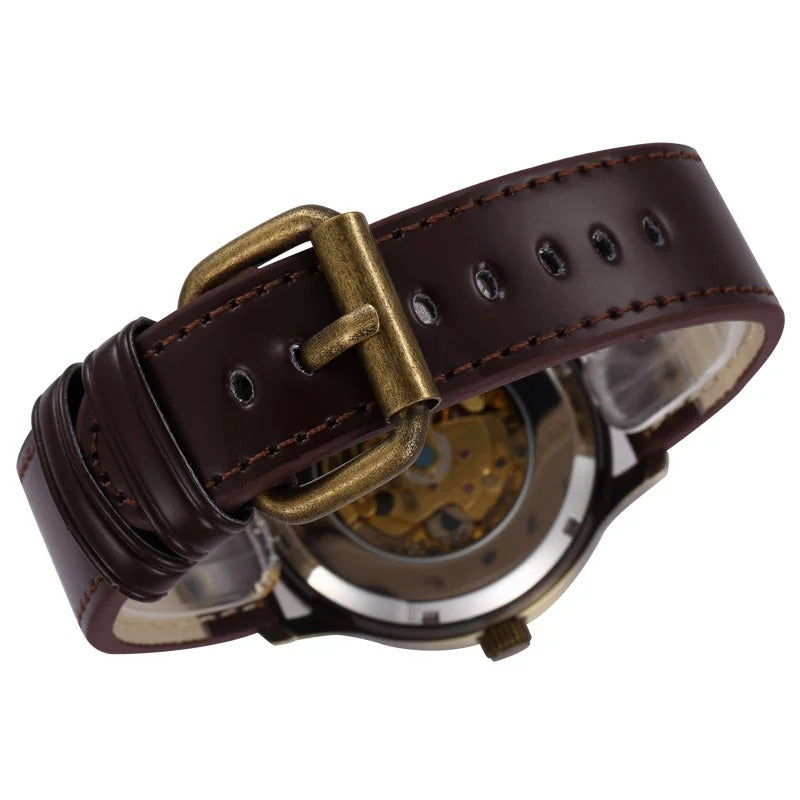 Leder Automatik Armbanduhr "Acciaio Inossidabile no.155" - PITANI