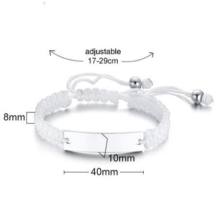 Personalisiertes Edelstahl Armband "Lunghezza regolabile"