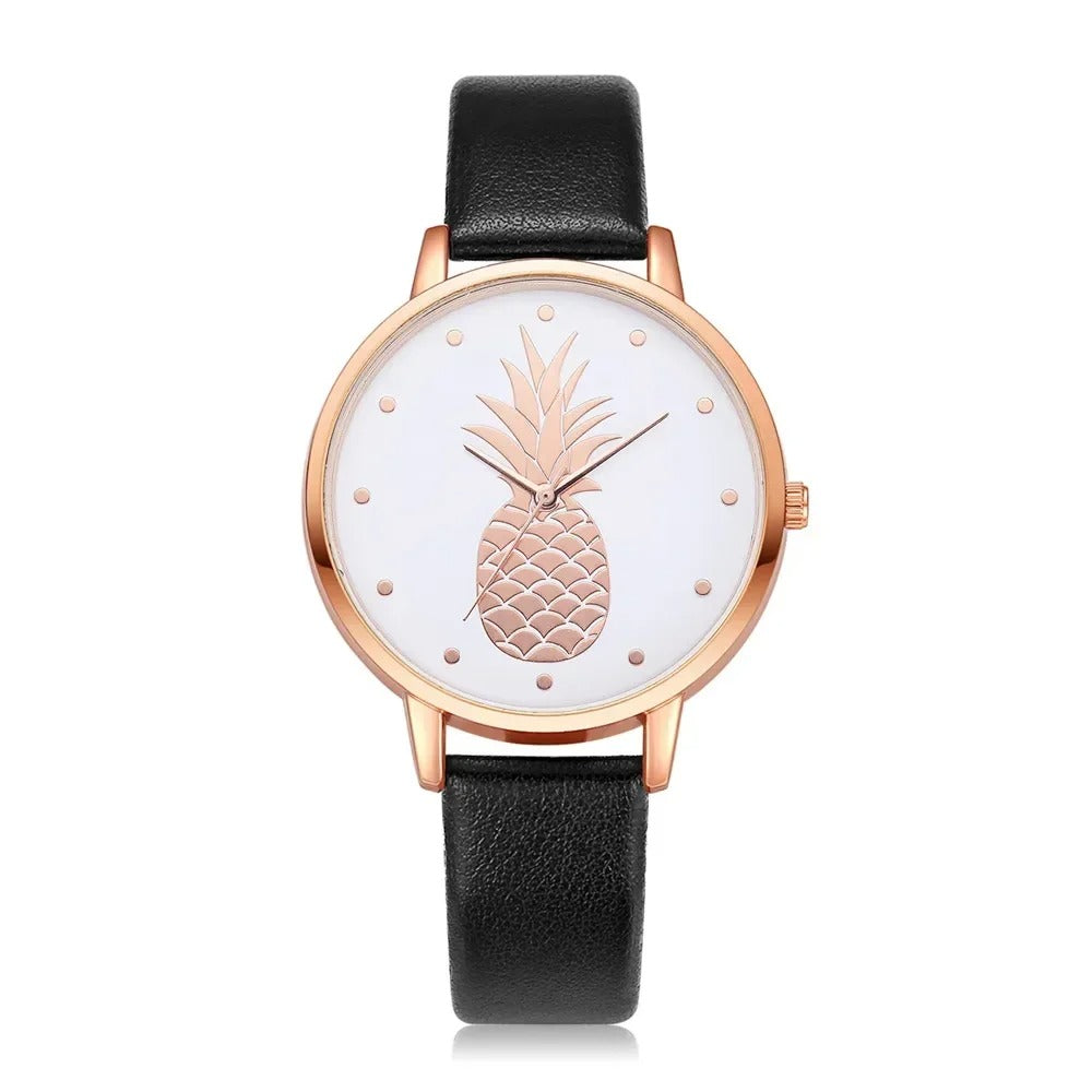 Ananas Optik Leder Armbanduhr "Modello Di Ananas no.340" - PITANI