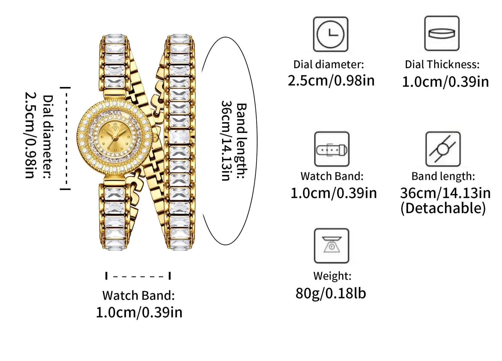 Funkelnde Glitzer Edelstahl Armbanduhr "Quarzo Scintillante Da Donna no.3082" - PITANI