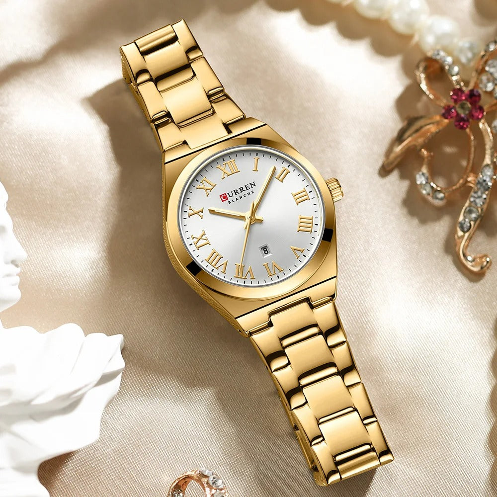 Elegante Damen Quarzarmbanduhr mit Datum – Wasserdichte Armbanduhr no.3274 - PITANI