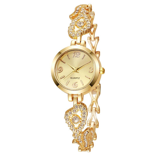 Edelstahl Glitzer Armbanduhr "Orologio Al Quarzo Con Diamanti no.3137" - PITANI