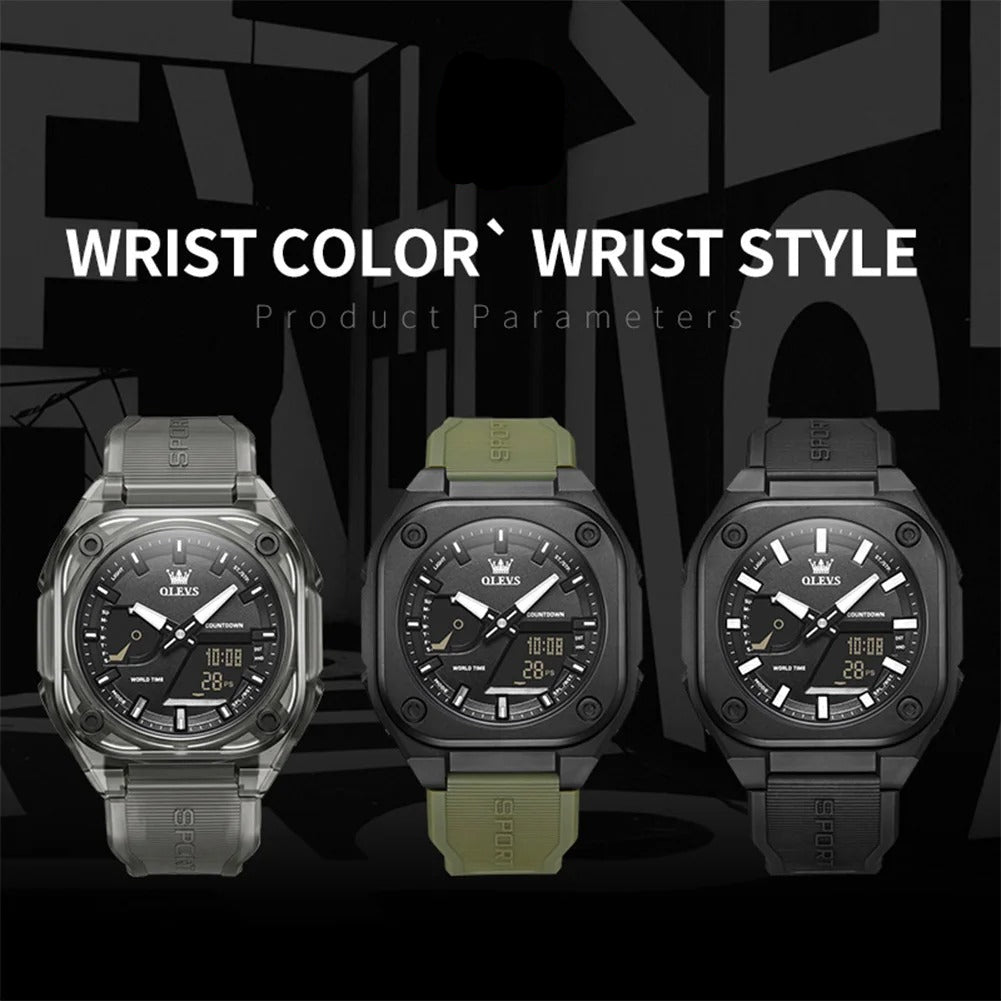 Multifunktionale Herren Digital-Sportuhr – Wasserdichte Armbanduhr – no. 5387 - PITANI