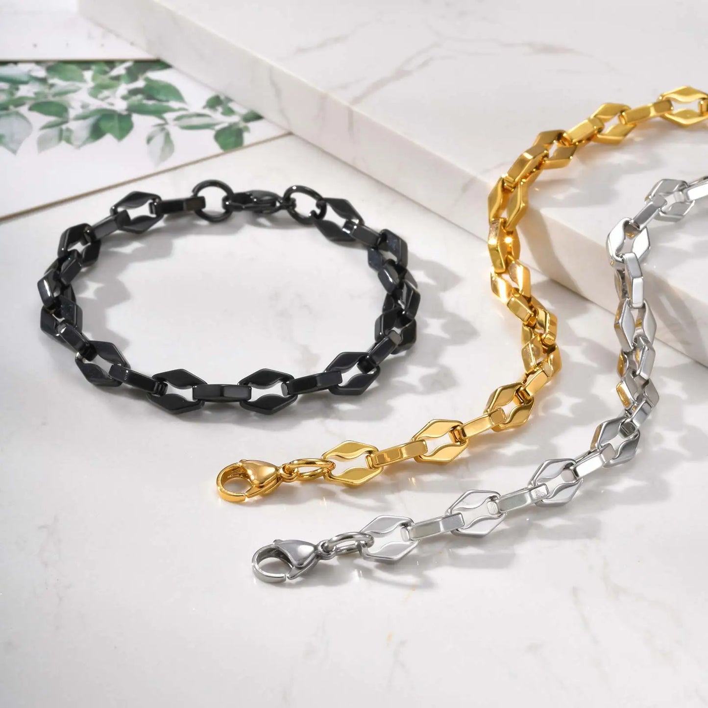Gliederketten Edelstahl Armband "Chiusura a Moschettone no.5211" - PITANI