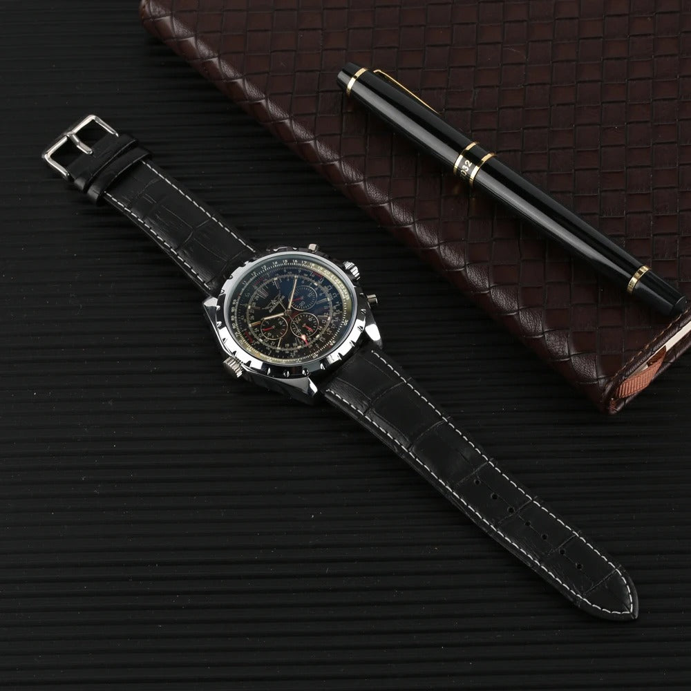 Leder Automatik Armbanduhr "Orologio Meccanico In Pelle no.382" - PITANI