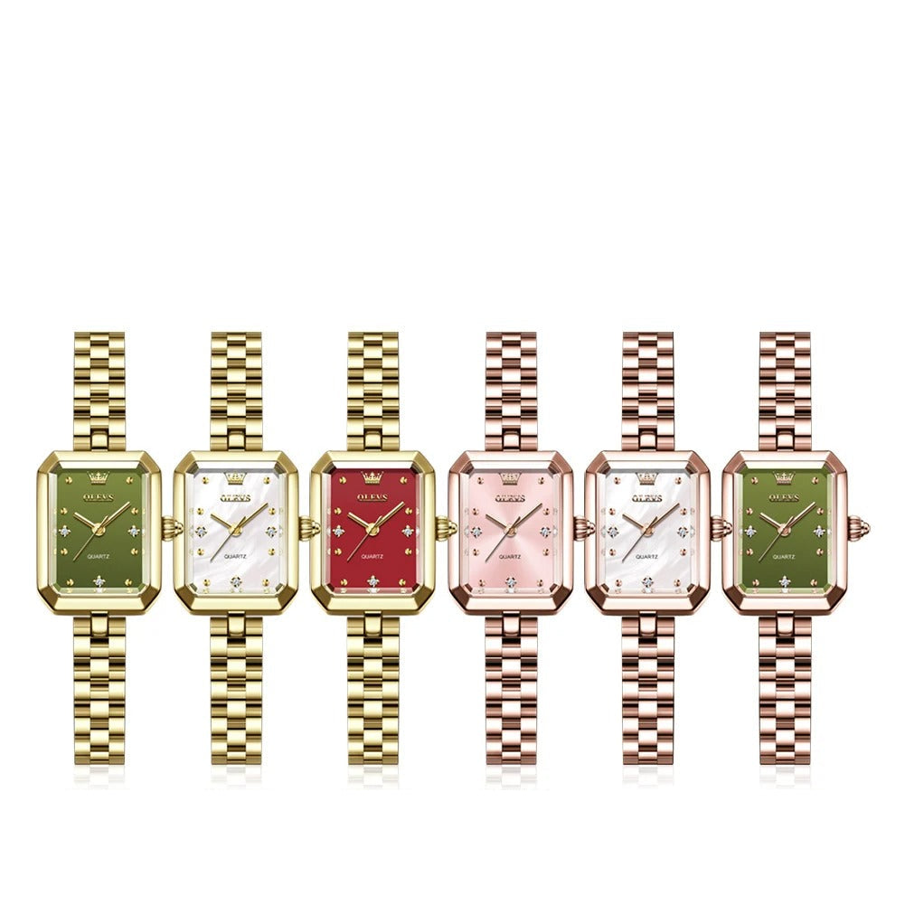 Elegante Rechteckige Damen Quarzarmbanduhr – Wasserdichte Schmuckuhr Armbanduhr no.3278 - PITANI