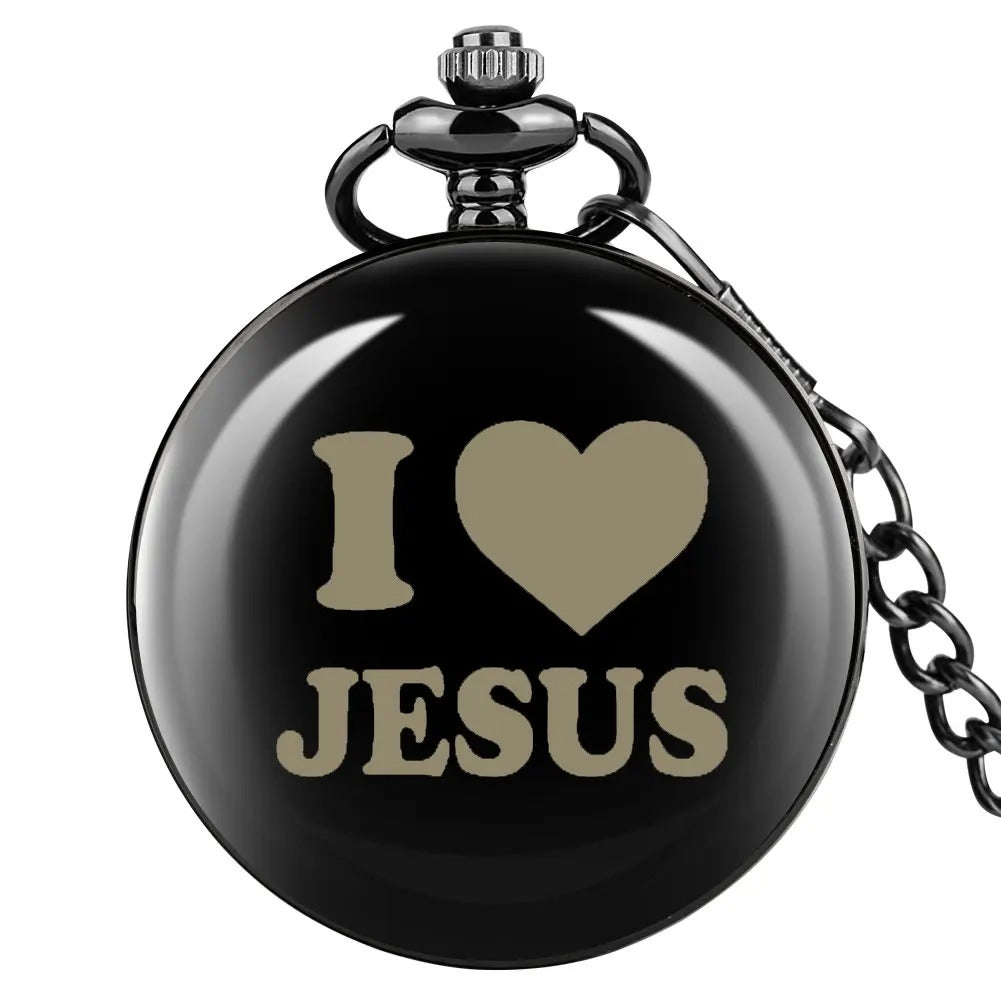 Jesus Schriftzug Taschenuhr „Amo Gesù no.620" - PITANI